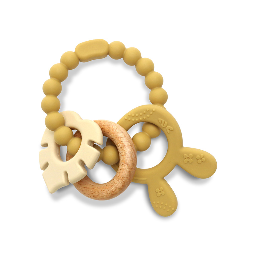 Lorelli Rabbit Silicone & Beech Teether Yellow