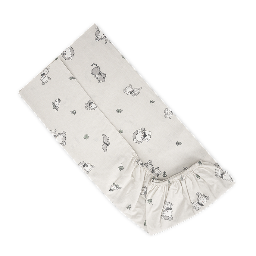 Lorelli Σεντόνι για βρεφική κούνια με Λάστιχο 60x120+15cm Jungle Μπεζ