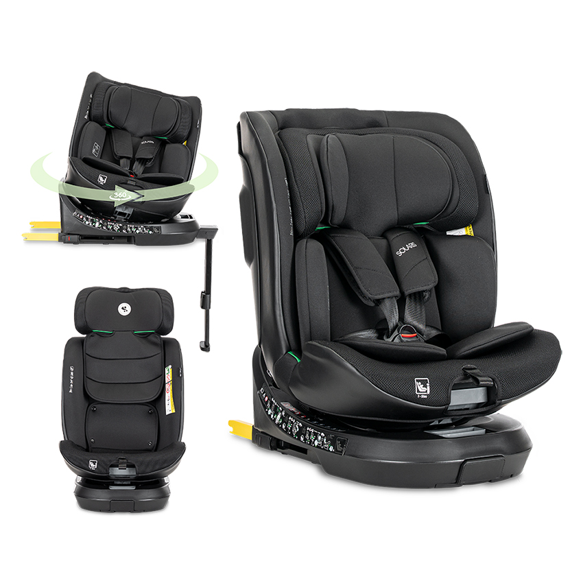 Lorelli Solaris i-Size ISOFIX 40–150cm Περιστρεφόμενο Κάθισμα Αυτοκινήτου με υποπόδιο Μαύρο 10072172601