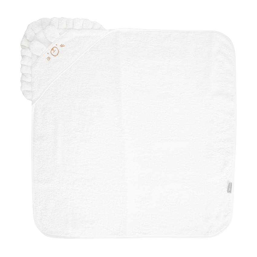 Lorelli Hooded Towel with Embroidery 90x90 cm White