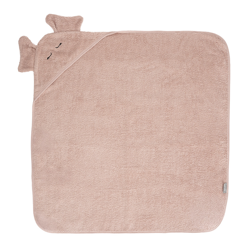 Lorelli Hooded Towel with Embroidery 90x90 cm Rose Smoke