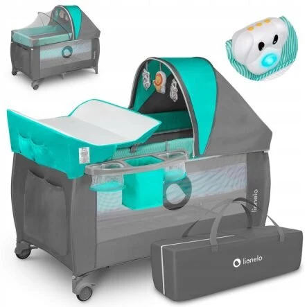 Lionelo Sven Plus Παρκοκρέβατο Turquoise 5902581650603