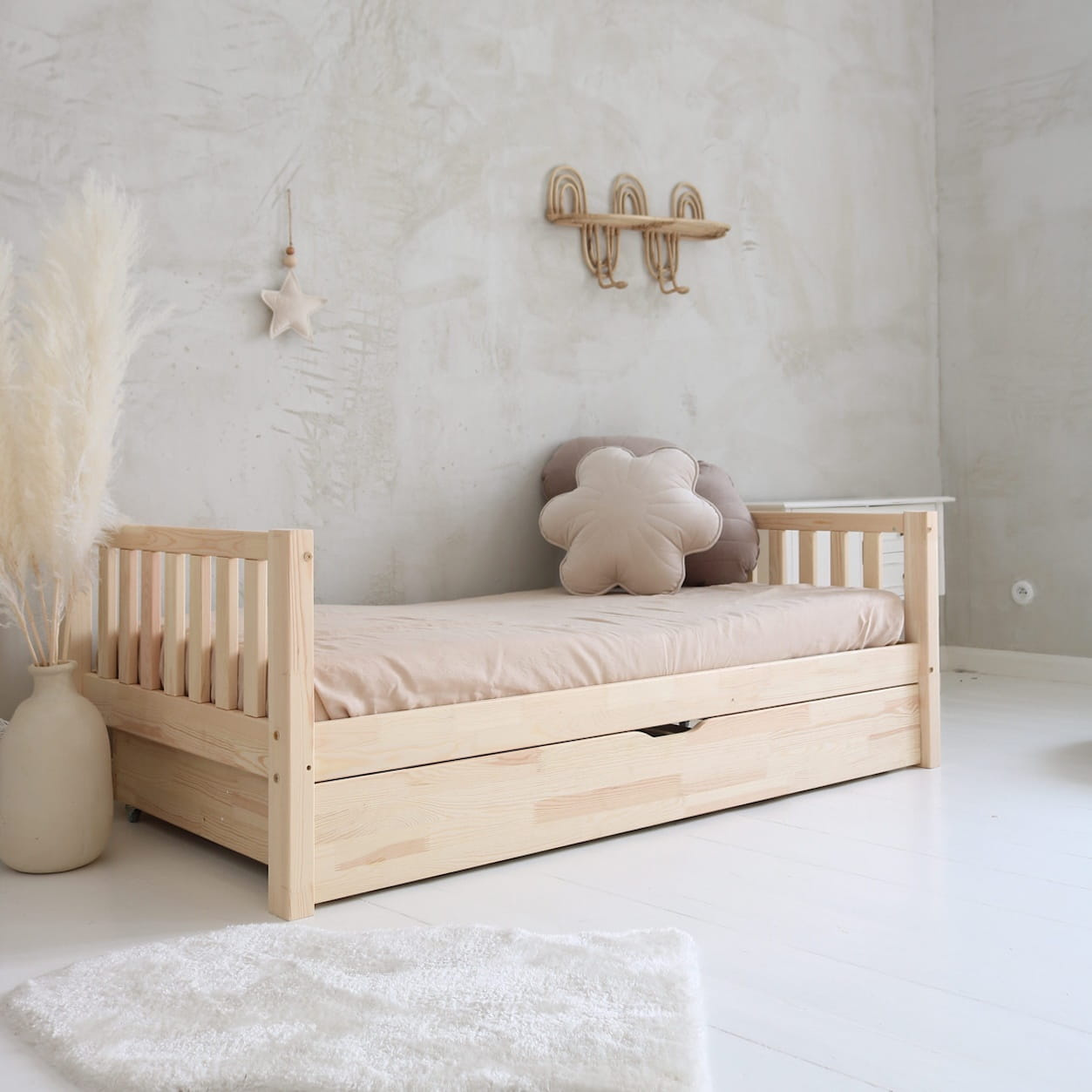 Luletto Basic Classic Plus – Kids Bed with Storage Drawer or Trundle Bed