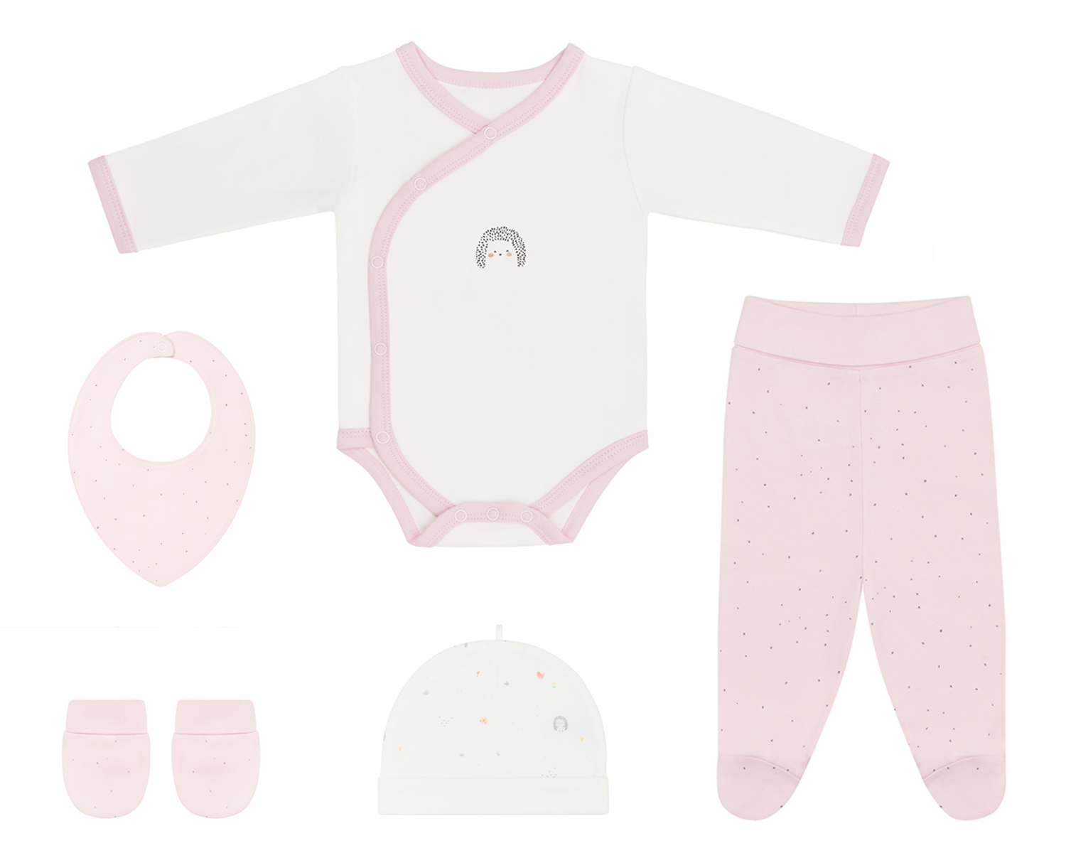 Kikka Boo Newborn Romper Set 5 pcs Hedge-hugs