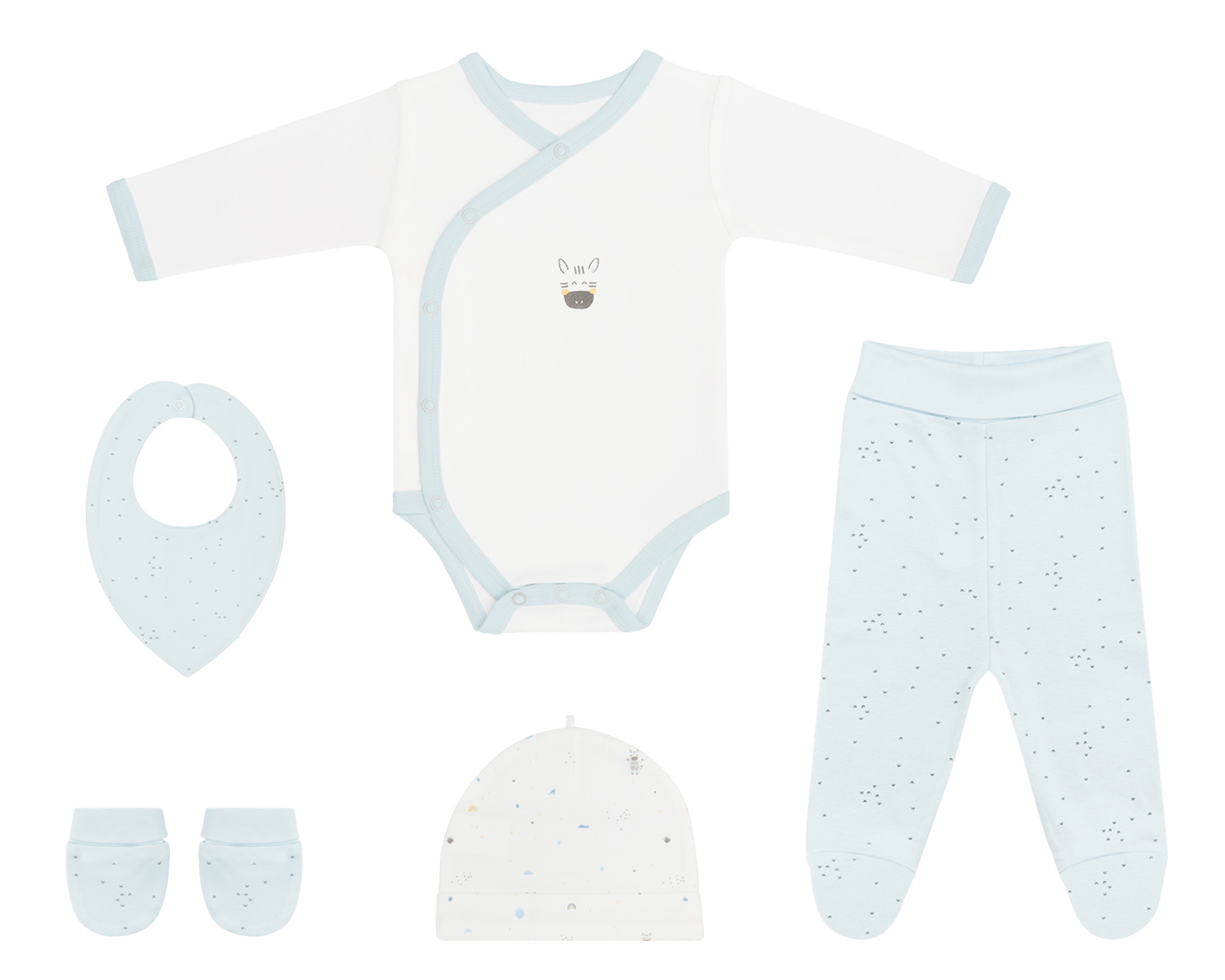 Kikka Boo Newborn Romper Set 5 pcs Stripy Friends