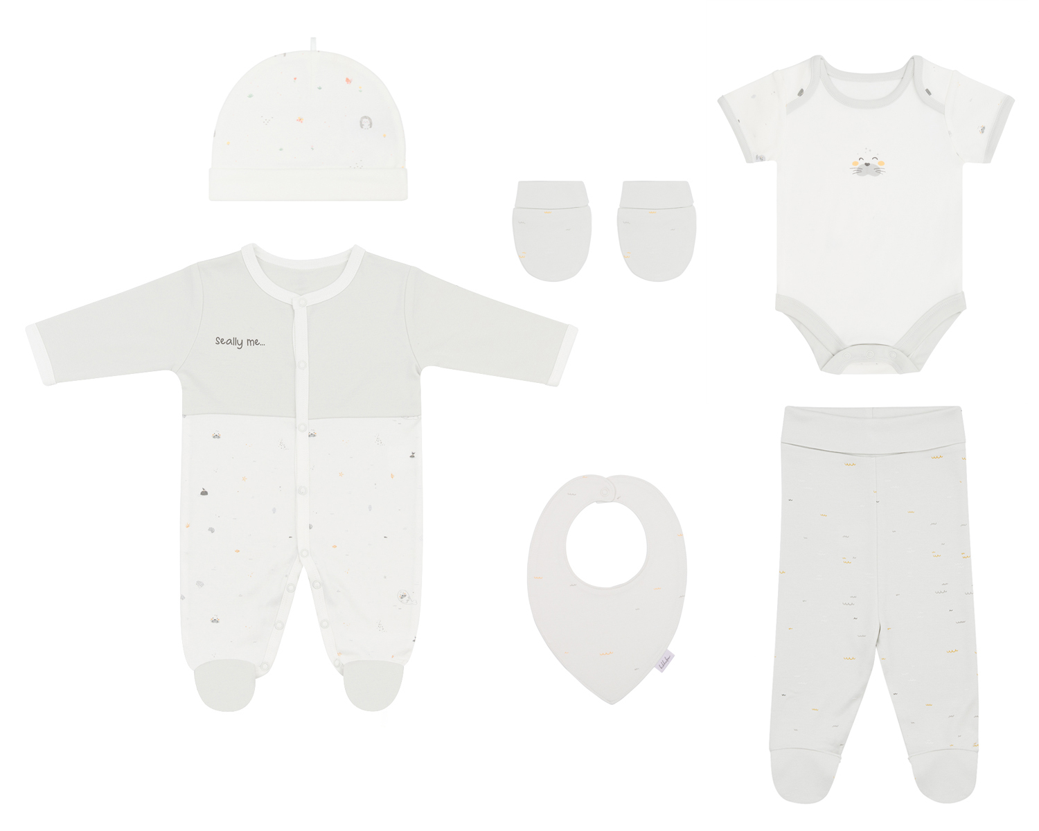 Kikka Boo Newborn Romper Set 6 pcs Seally Me