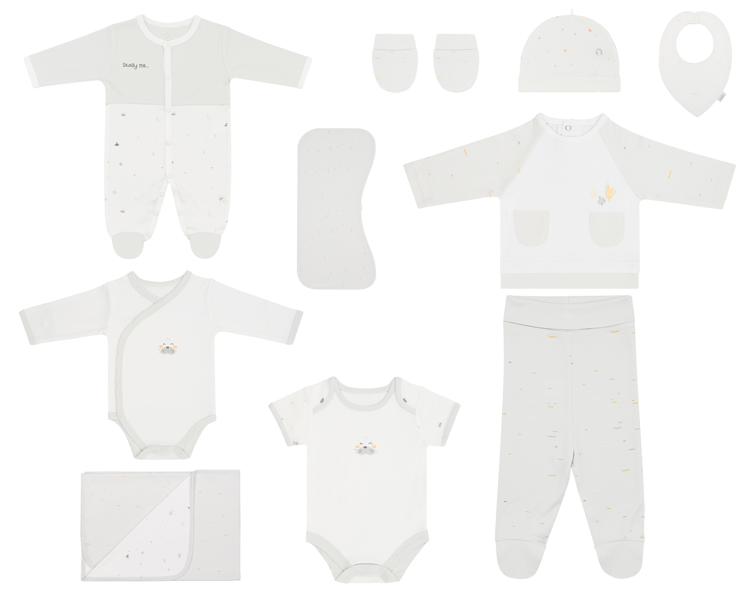 Kikka Boo Newborn Romper Set 10 pcs Seally Me