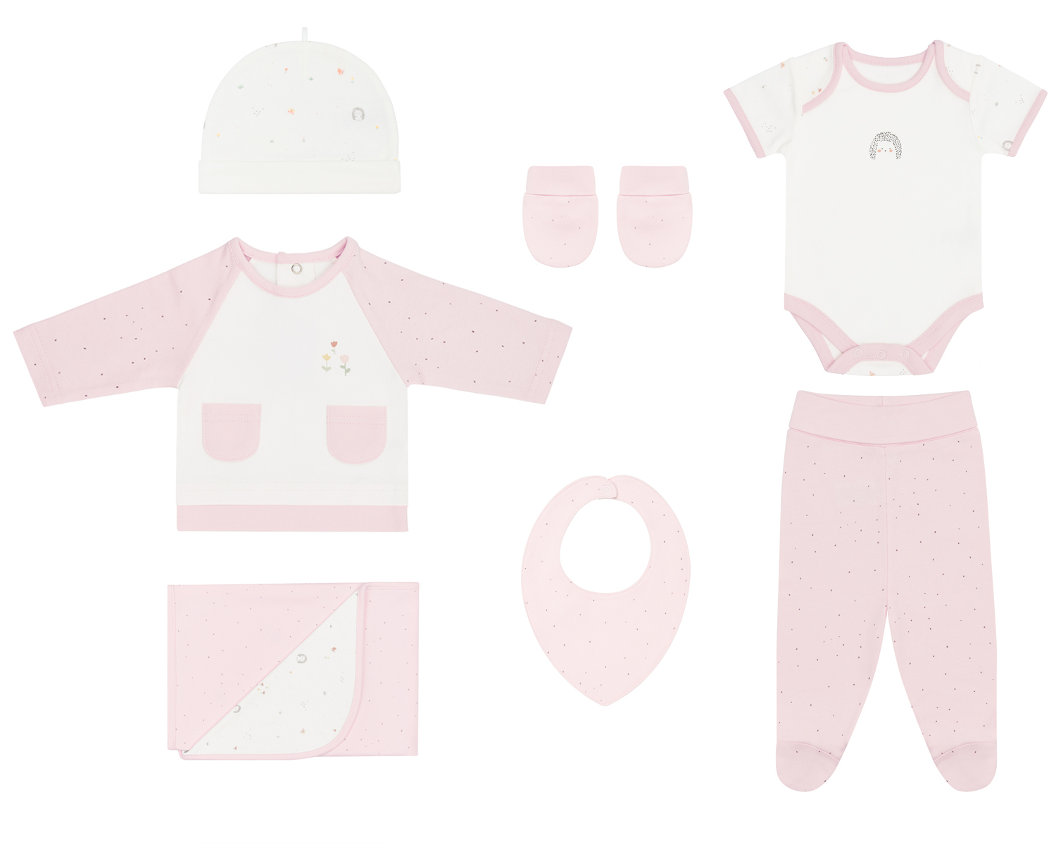 Kikka Boo Newborn Romper Set 7 pcs Hedge-hugs