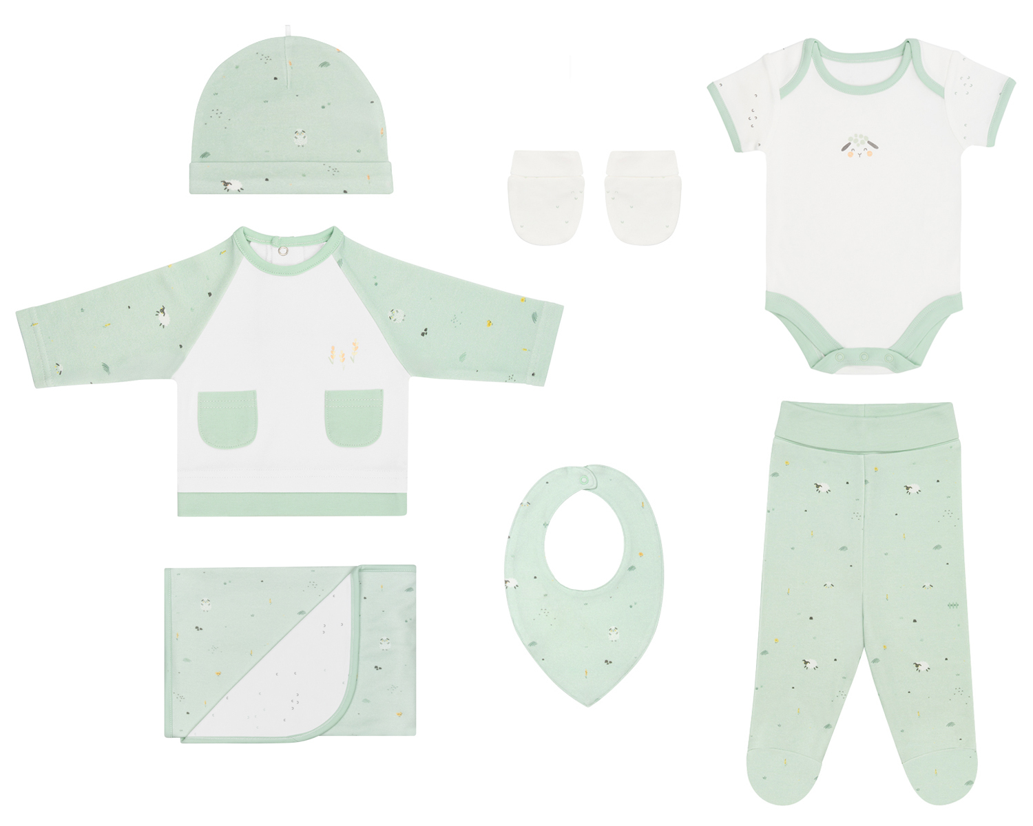 Kikka Boo Newborn Romper Set 7 pcs Sleepy Sheep