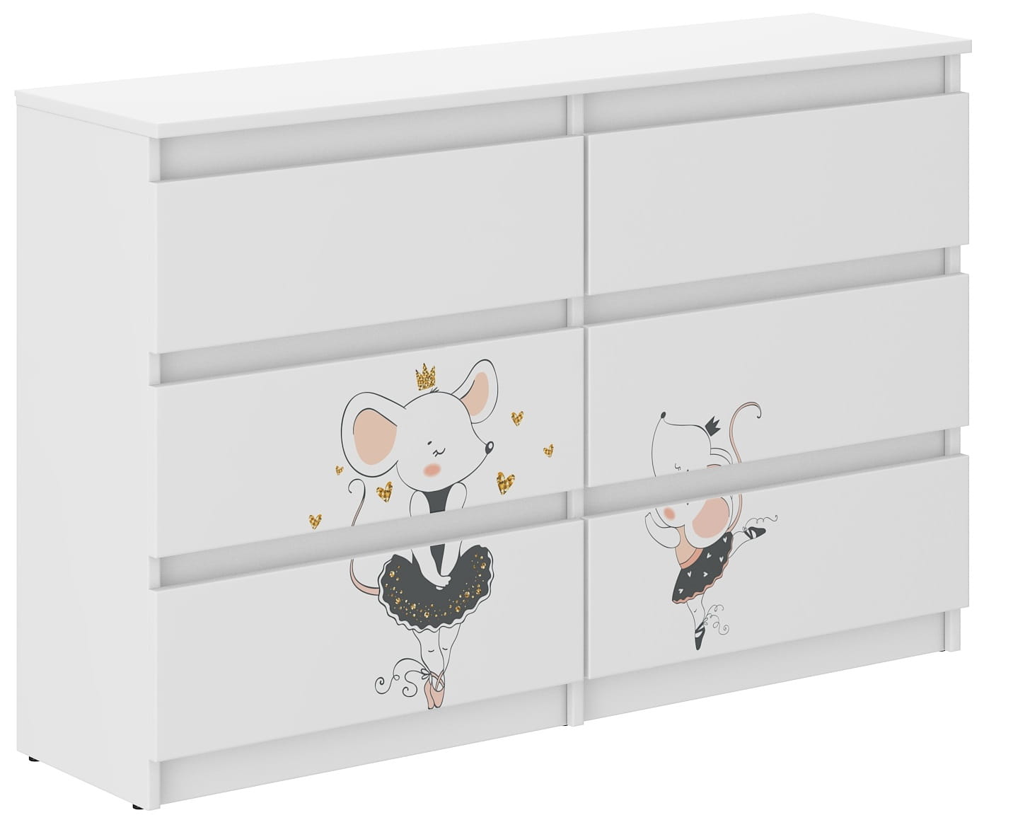 Children's Chest of Drawers R120 30x120X77cm Mice