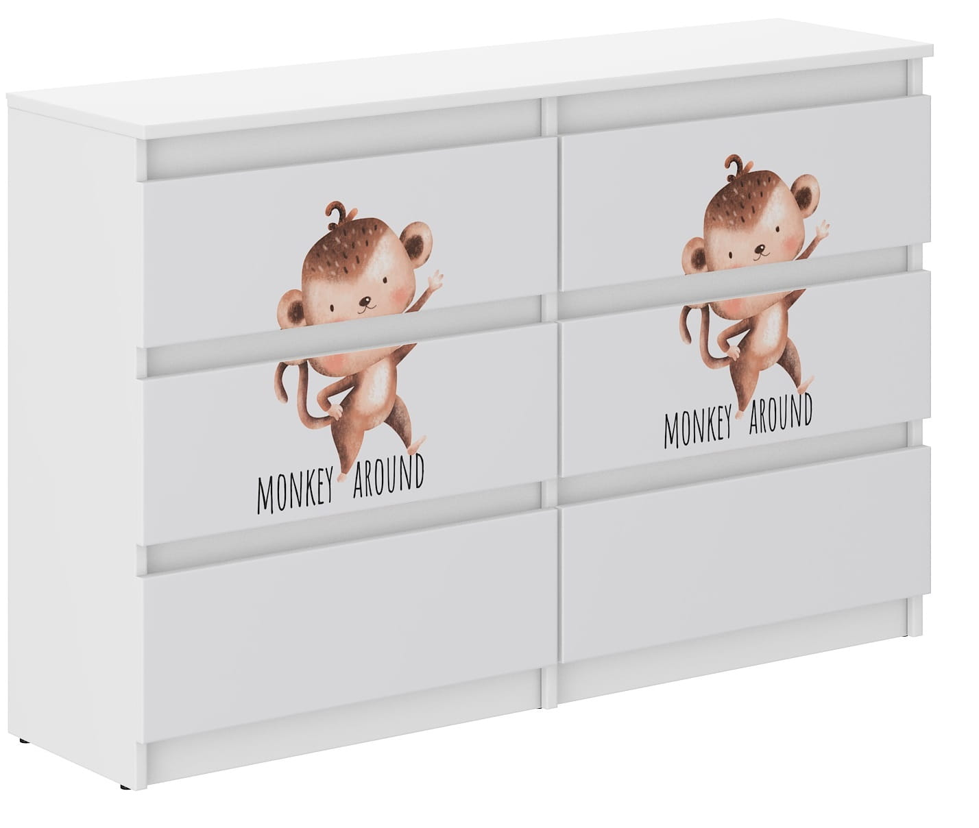 Children's Chest of Drawers R120 30x120X77cm Monkey Around