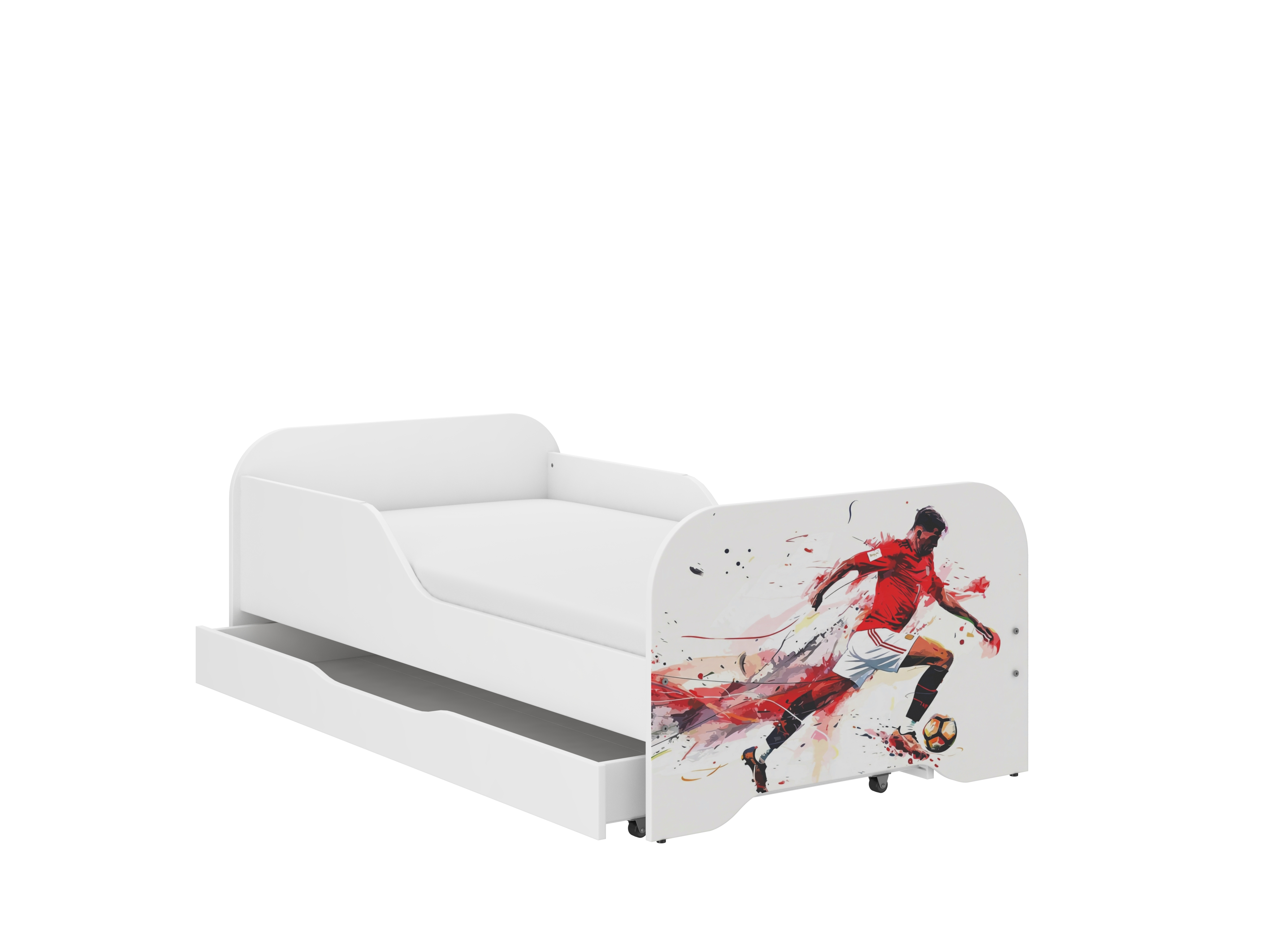 Παιδικό Κρεβάτι Miki 160 x 80 cm με Συρτάρι + Δώρο Στρώμα - World Cup