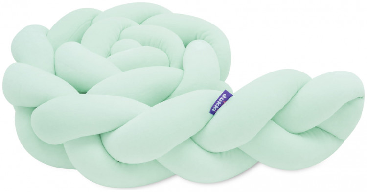 JUKKI Πάντα Κούνιας Πλεξούδα 200 cm - Mint (5907534758573)
