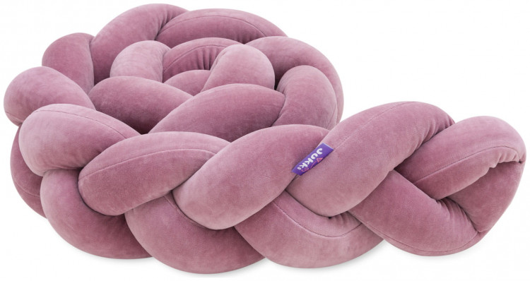 JUKKI Πάντα Κούνιας Πλεξούδα 200 cm - Old Rose  (5907534758498)