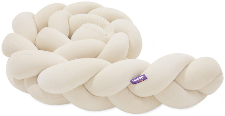 JUKKI Πάντα Κούνιας Πλεξούδα 200 cm  - Ecru (5907534758559)