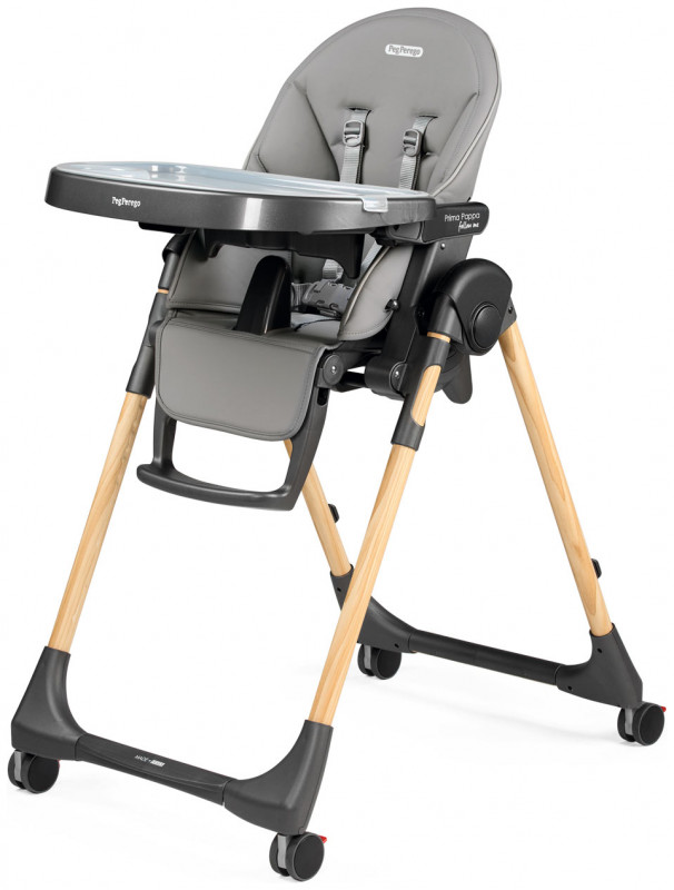 Peg Perego Prima Pappa Follow Me (ΔΩΡΟ Μπάρα Παιχνιδιών) Παιδική Καρέκλα Φαγητού Ambiance Ice 4132BL073 (Δώρο Μπολ Φαγητού με κουταλάκι)