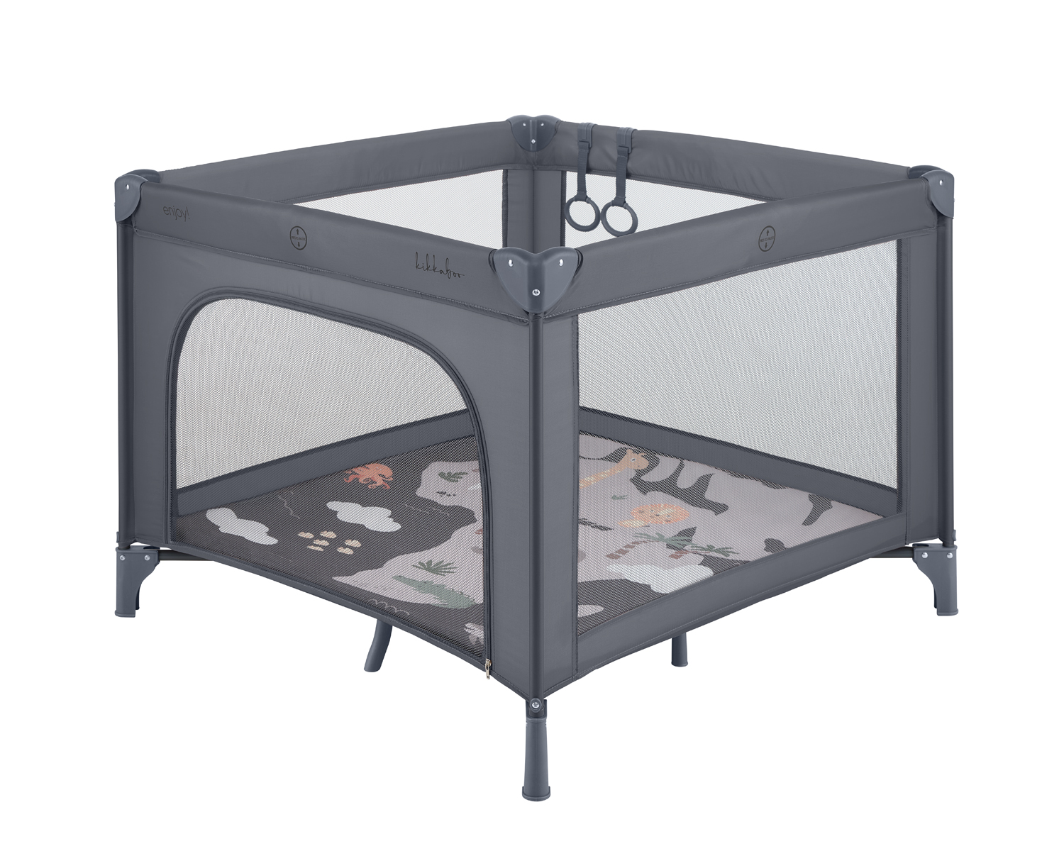 Kikka Boo Playpen Enjoy Africa Grey 2026 31003030018