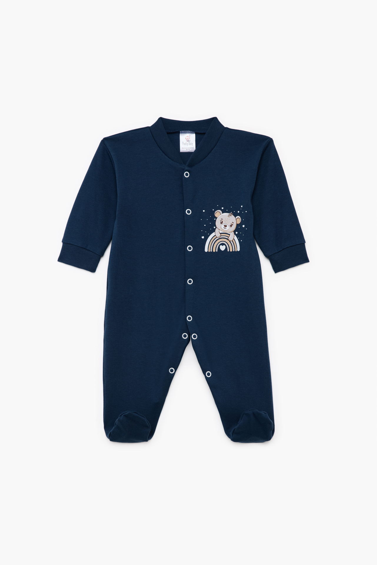 Pretty Baby Winter Baby Sleepsuit Long Sleeve Little Bear Dark blue
