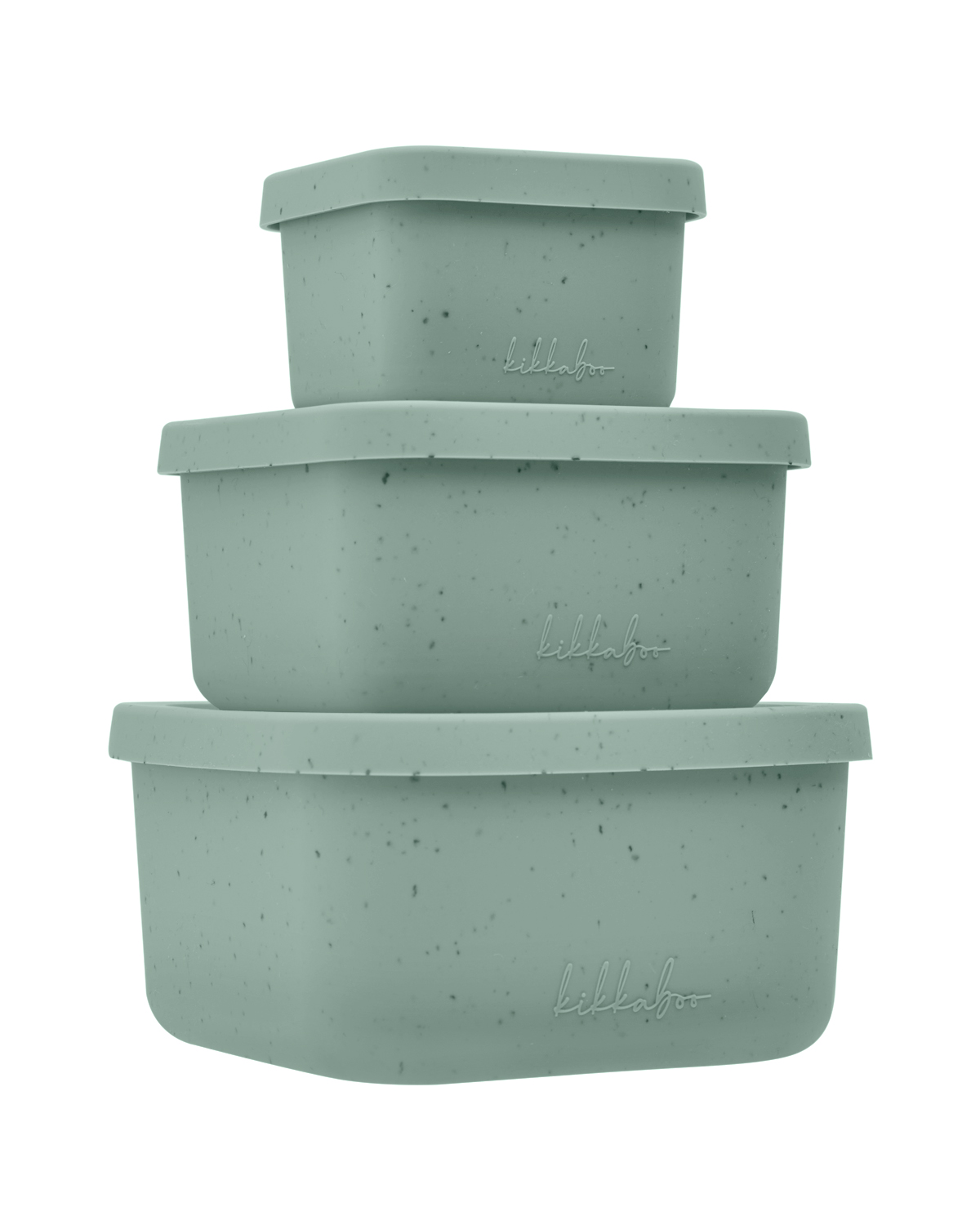 Kikka Boo Σετ κουτί σνακ 3 τεμ Platinum Silicone Sage 31302050009