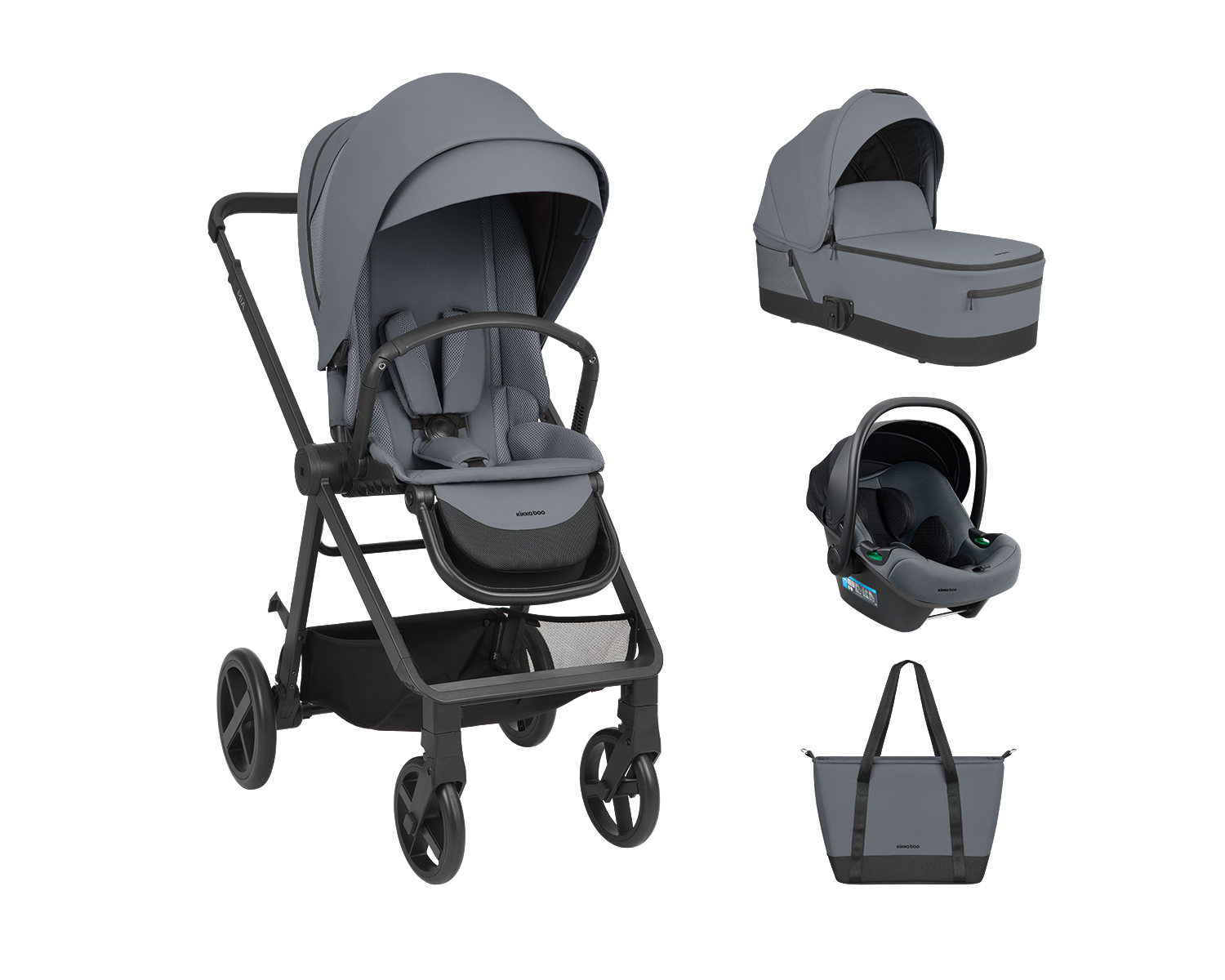 Stroller 3in1 with carrycot Mia Grey 2026 31001010277