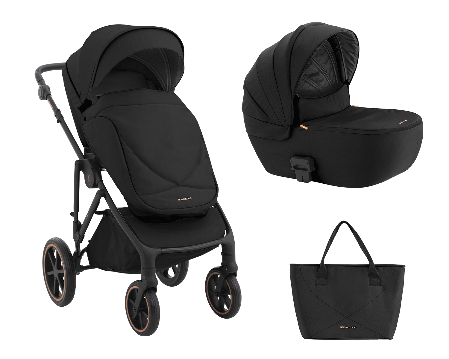 Kikka Boo Stroller 2in1 with carrycot Thea Black 2024 31001020134