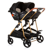 Chipolino Twin Stroller Duo Smart obsidian / gold KBDS02401OG