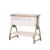 Chipolino Co-sleeping crib with drop side “Charisma" cashmere/wood + wheels KOSCA0264CA