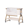 Chipolino Co-sleeping crib with drop side “Charisma" cashmere/wood + wheels KOSCA0264CA