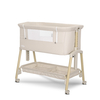 Lorelli Crib Millie Beige with Wooden Effect – Adjustable & Breathable Bedside Cot