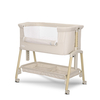 Lorelli Crib Millie Beige with Wooden Effect – Adjustable & Breathable Bedside Cot