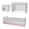 Lorelli BED MINI MAX NEW 190/72 COLOUR WHITE/ORCHID PINK 10150500038A