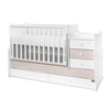 Lorelli Maxi Plus Πολυμορφικό κρεβάτι Κούνια White Light Oak 10150580045P