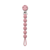 Lorelli SILICONE PACIFIER HOLDER NATURAL DEEP PINK 10220800002