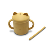 Lorelli SILICONE CUP WITH HANDLES+STRAW NATURAL YELLOW 10230660001