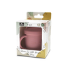 Lorelli SILICONE CUP WITH HANDLES+STRAW NATURAL DEEP PINK 10230660002
