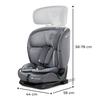 Kinderkraft Oneto3 i-Size Child Car Seat 76-150cm (9-36kg) Cool Grey KCONE300GRY0000