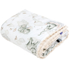 JUKKI Soft Baby Blanket 100x140cm Elephant’s Paradise & Ecru Minky