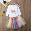 First Birthday Set 3 Pieces 18-24 months - Rainbow Unicorn