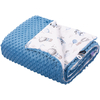 JUKKI Soft Baby Blanket 100x140cmBalloon Travel Blue & Denim Minky