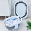 Ruhhy Foldable Laundry Basket in oval shape with handles, 38x53.5 cm