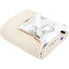 JUKKI Soft Baby Blanket 100x140cm Elephant’s Paradise & Ecru Minky