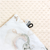 JUKKI Soft Baby Blanket 100x140cm Elephant’s Paradise & Ecru Minky