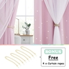 Curtain Black Out me cut out stars132 x 240 cm 2 PCS - Light Pink