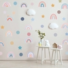 OEM Αυτοκόλλητα Τοίχου 76 τμχ Διακόσμηση για Παιδικό Δωμάτιο Rainbow Colourful