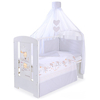Cot Bedding Set 5pcs with canopy - Sweet Bears Cream