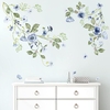 OEM Decalmile Αυτοκόλλητα Τοίχου Για Παιδικό Δωμάτιο Flower Roses Blue DM0940B