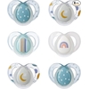 Tommee Tippee Nighttime Πιπίλες 6–18m (6τμχ) – Glow in the Dark, Ορθοδοντικές, BPA Free