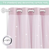 Curtain Black Out me cut out stars132 x 240 cm 2 PCS - Light Pink