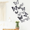3D Stereo Butterfly Αυτοκόλλητα Πολλαπλών Χρήσεων 72 τμχ Τοίχου Ψυγείου Πόρτας Πεταλούδες Black