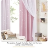 Curtain Black Out me cut out stars132 x 240 cm 2 PCS - Light Pink